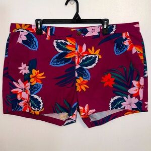 Old Navy- Everyday Shorts Tropical Multicolor Women’s Plus size 18